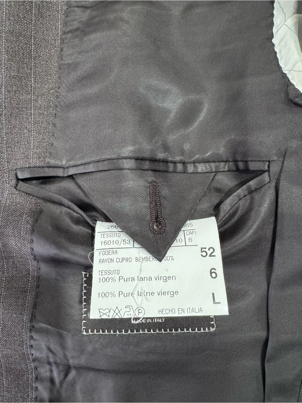Canali Men Brown‎ Pinstripe Wool Blazer Made In Italy 52 EU / 42 US L